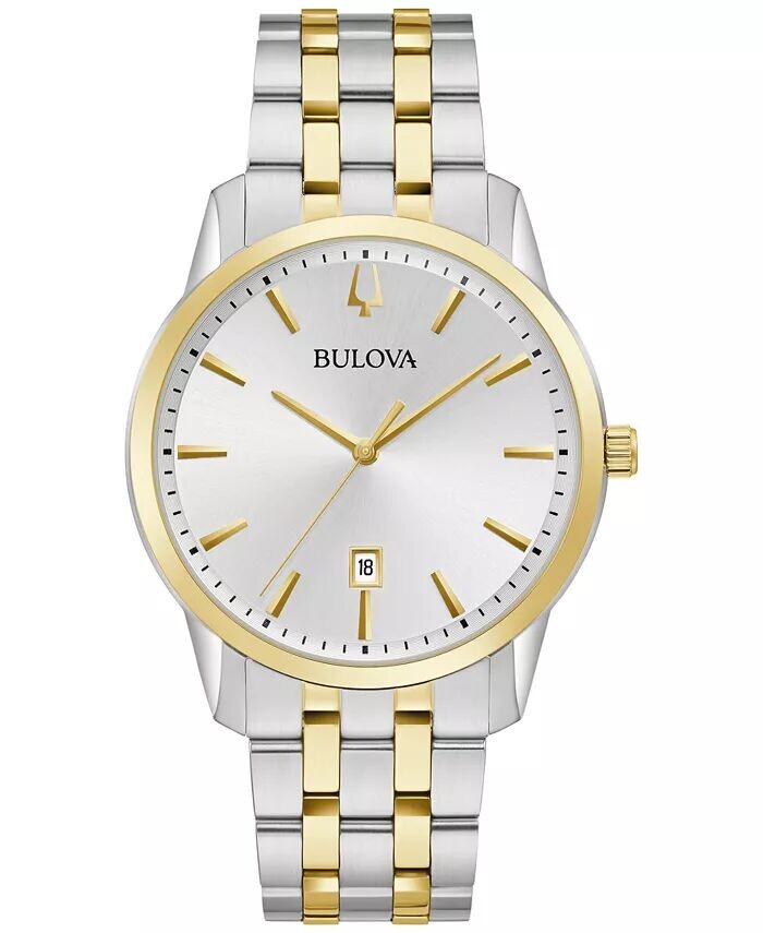 Мужские двухцветные часы Sutton с браслетом из нержавеющей стали, 40 мм Bulova
Мужские двухцветные часы Sutton с браслетом из нержавеющей стали, 40 мм Bulova