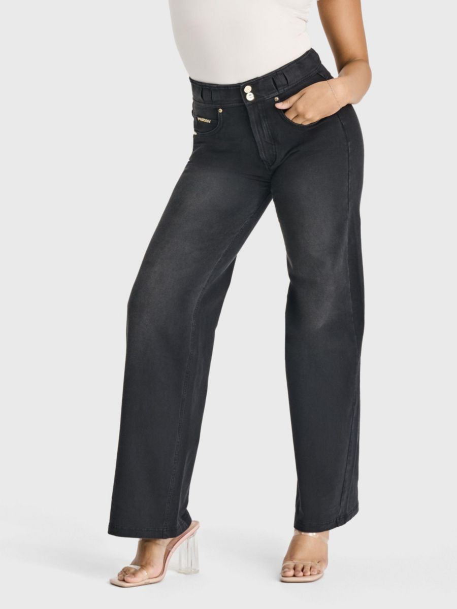 Женские джинсы с высокой посадкой, корректирующие фигуру и широкими штанинами Freddy, Black
Женские джинсы с высокой посадкой, корректирующие фигуру и широкими штанинами Freddy, Black