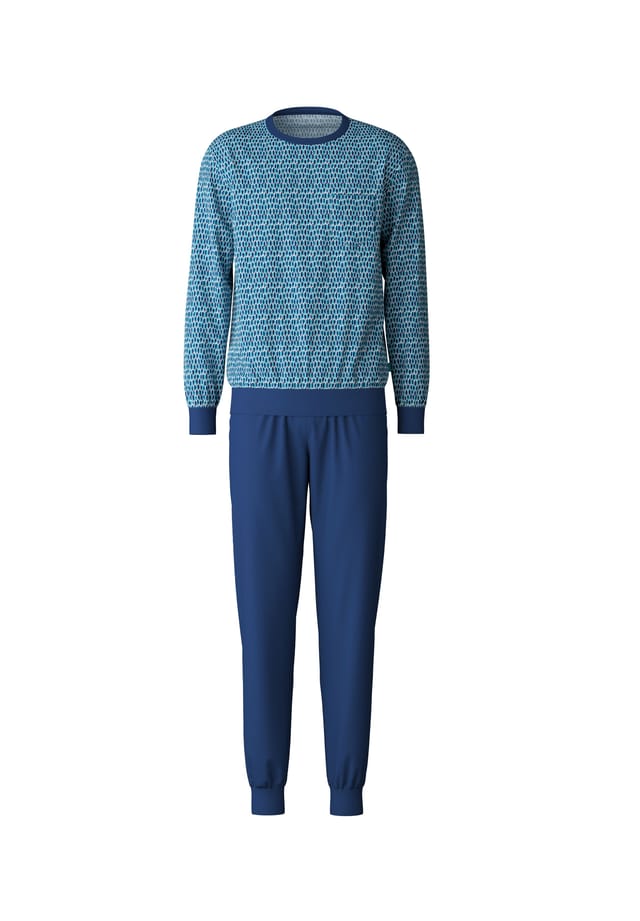 Пижама с манжетами расслабляющая печать Calida, синий
Пижама с манжетами расслабляющая печать Calida, синий