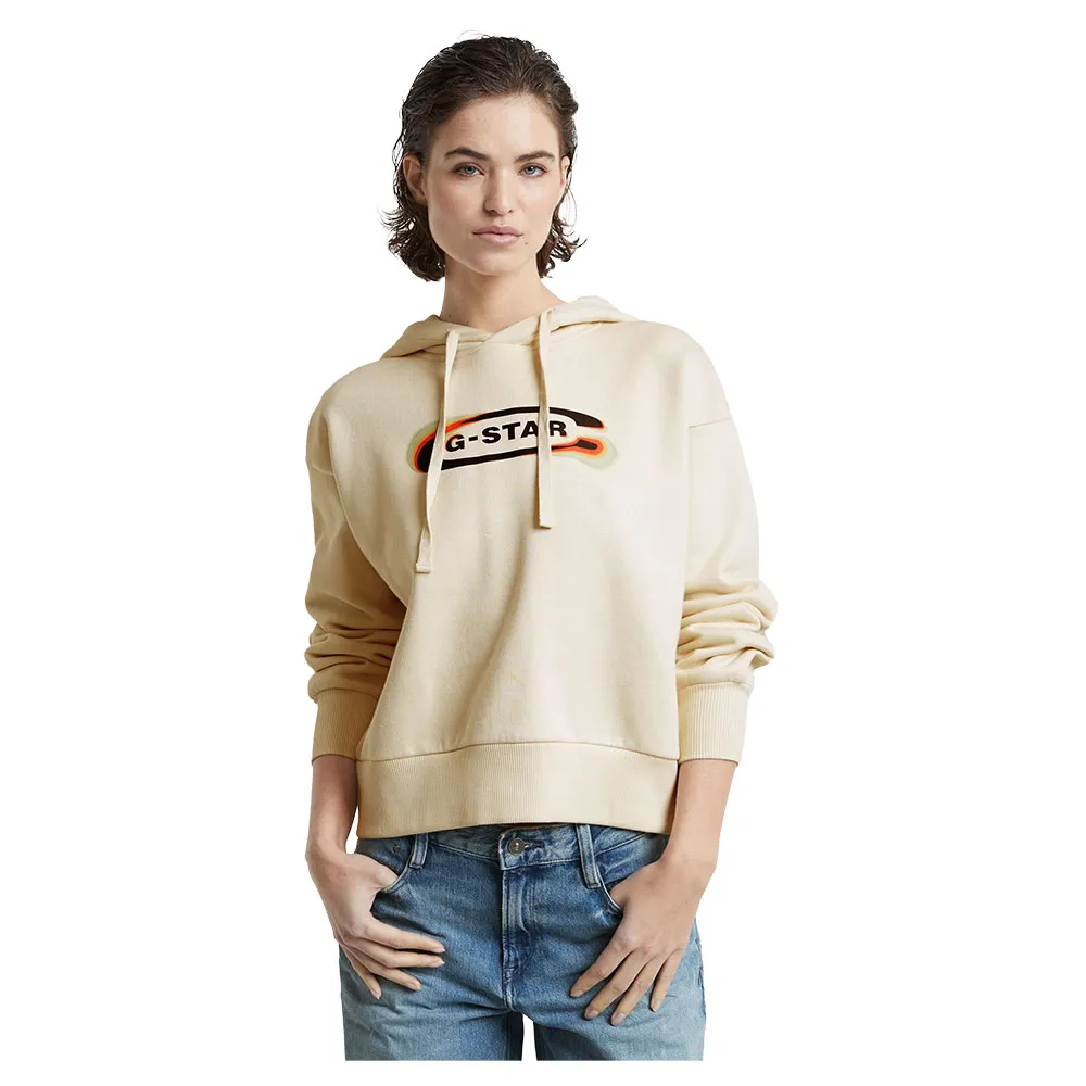 Худи G-Star Old Skool Logo Loose, бежевый 
Худи G-Star Old Skool Logo Loose, бежевый