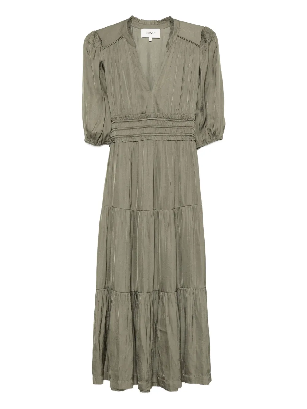 Ярусное платье Cleli с объемными рукавами Ba&Sh, зеленый
Ярусное платье Cleli с объемными рукавами Ba&Sh, зеленый