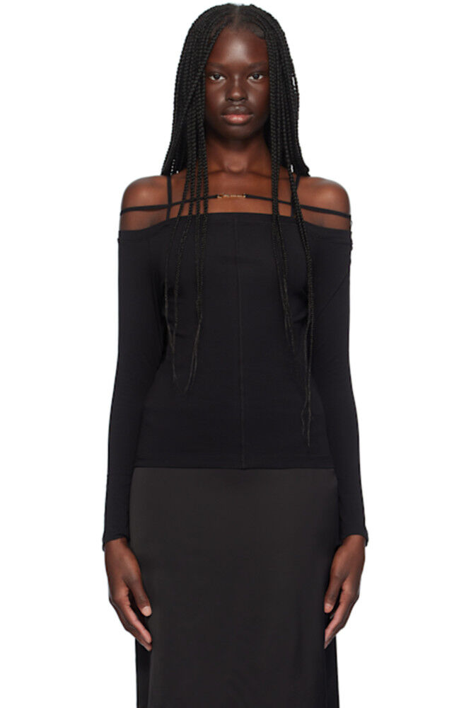 Черная футболка с длинным рукавом Les Classiques 'Le t-shirt Sierra' JACQUEMUS 
Черная футболка с длинным рукавом Les Classiques 'Le t-shirt Sierra' JACQUEMUS