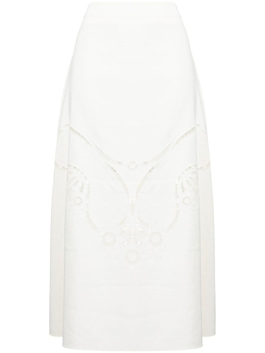 Chloé high-waisted embroidered-design skirt, белый 
Chloé high-waisted embroidered-design skirt, белый