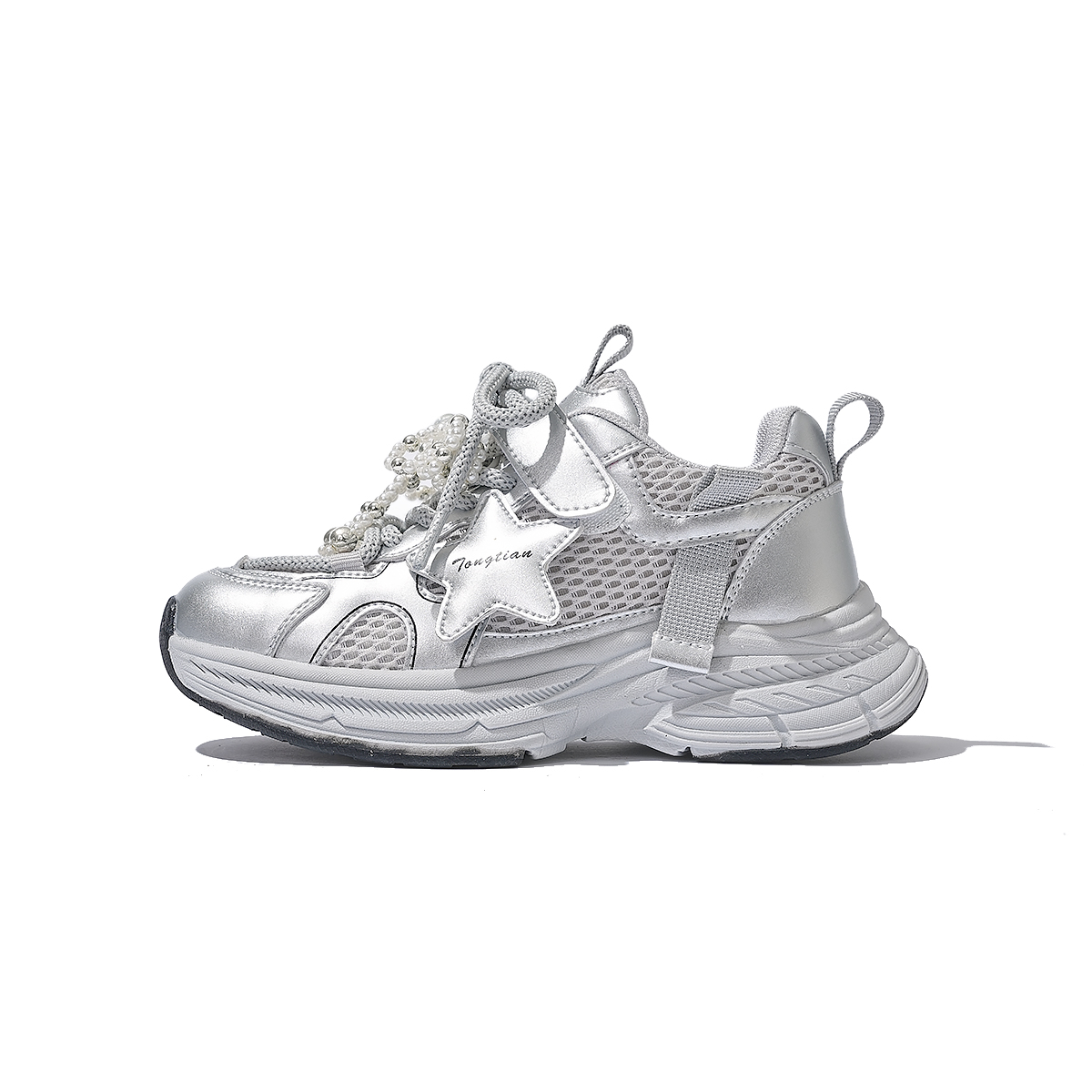 Низкие детские кроссовки для повседневной жизни PSY, серебряный 
Низкие детские кроссовки для повседневной жизни PSY, серебряный