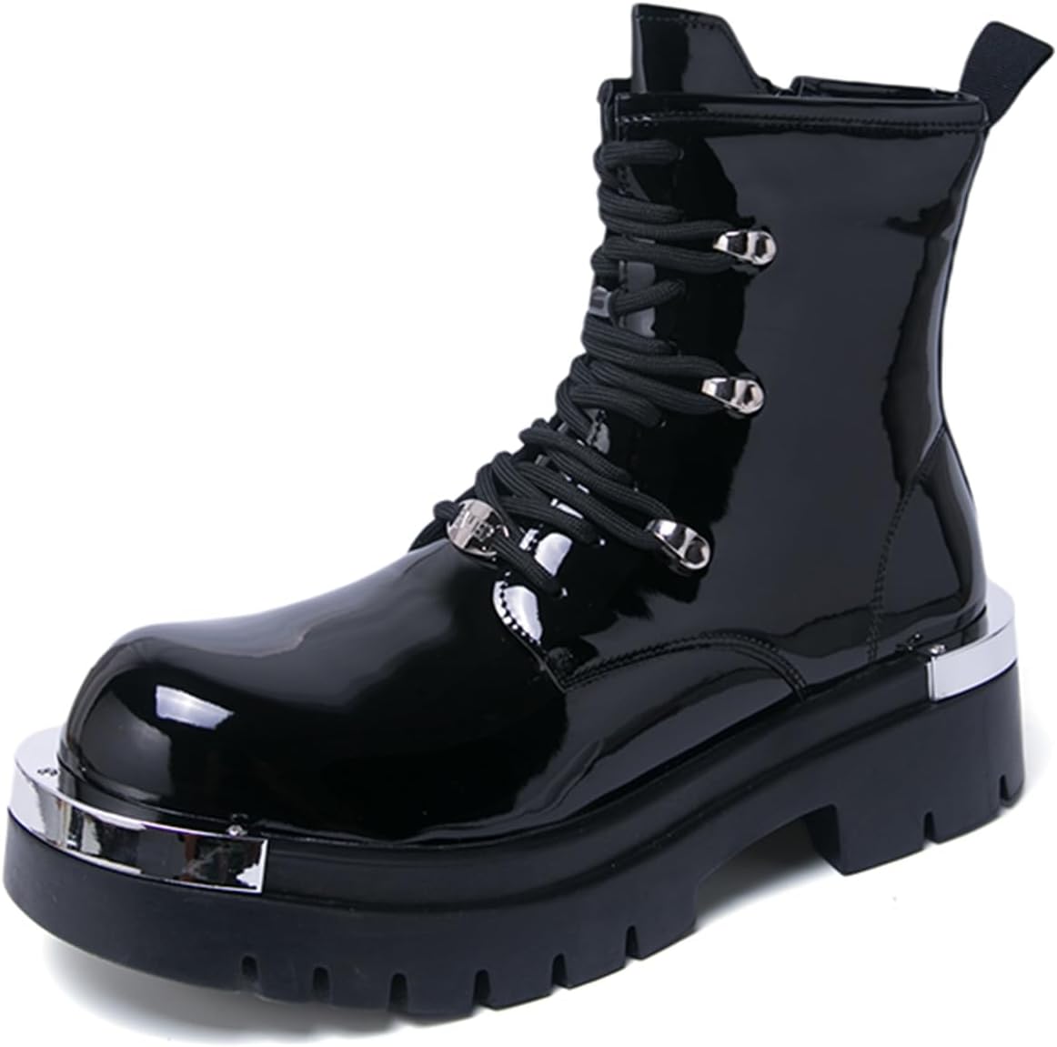 Мужские готические ботинки из лакированной кожи на шнуровке с массивной платформой, металлической отделкой, круглым носком, мягкие и удобные, для мотоциклетного стиля Y2K, для уличного стиля, панк-рок образов и повседневной носки Tengfeifly, чер...
Мужские готические ботинки из лакированной кожи на шнуровке с массивной платформой, металлической отделкой, круглым носком, мягкие и удобные, для мотоциклетного стиля Y2K, для уличного стиля, панк-рок образов и повседневной носки Tengfeifly, чер...