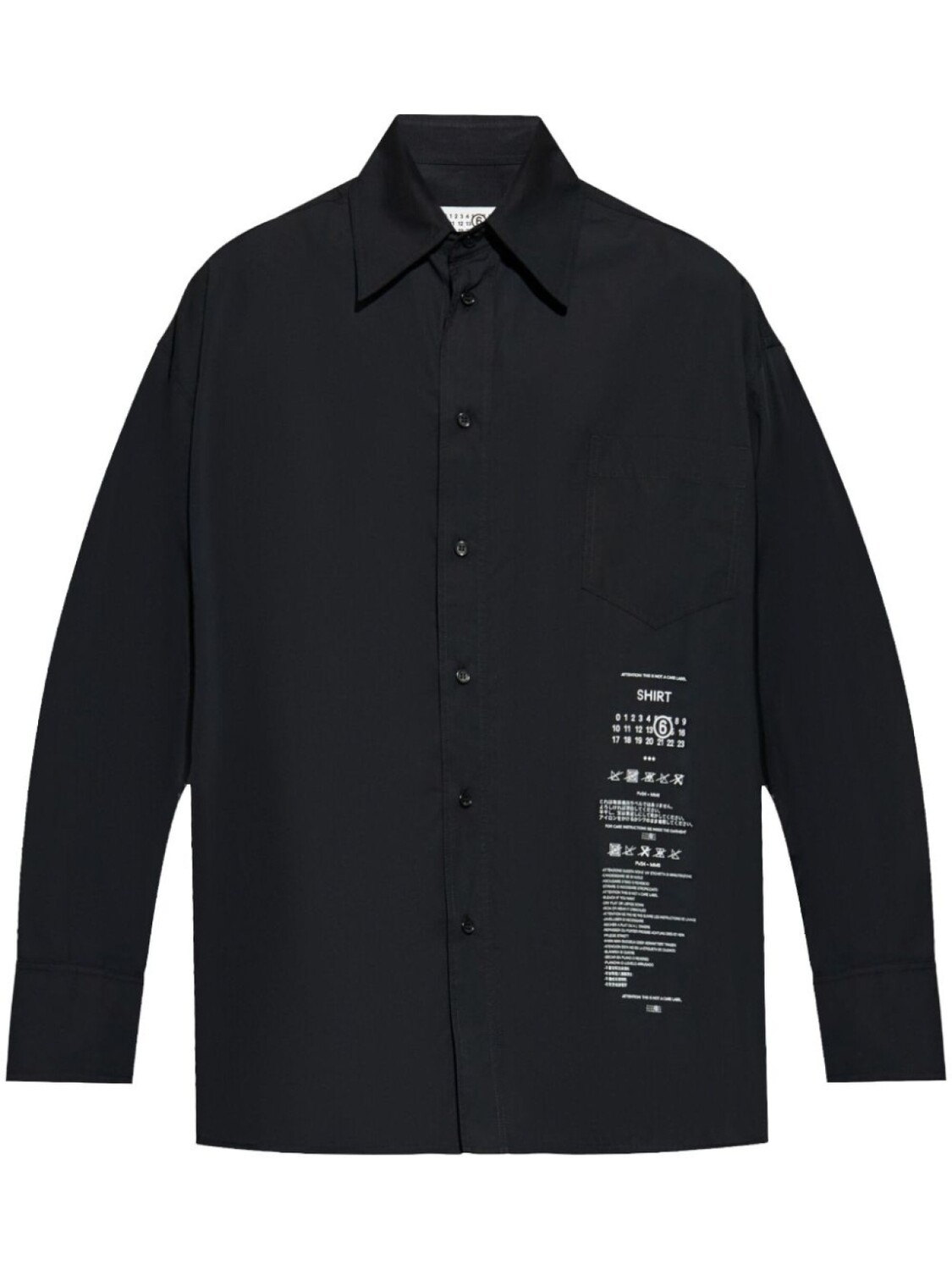 MM6 Maison Margiela рубашка с цифровыми пуговицами, черный
MM6 Maison Margiela рубашка с цифровыми пуговицами, черный