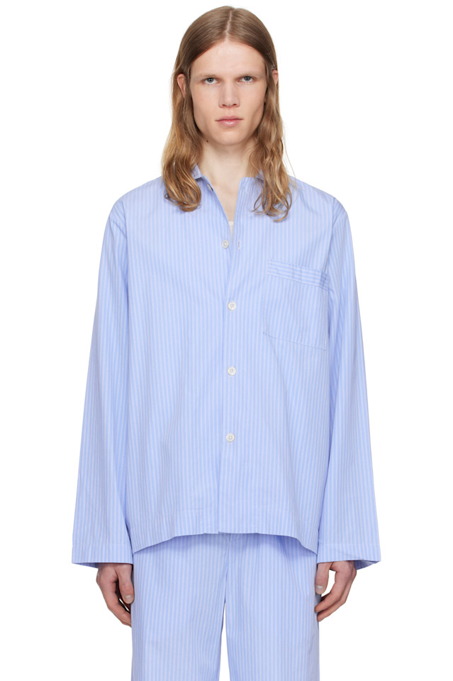 Поплиновая пижамная рубашка с длинными рукавами Tekla, цвет pin stripes
Поплиновая пижамная рубашка с длинными рукавами Tekla, цвет pin stripes