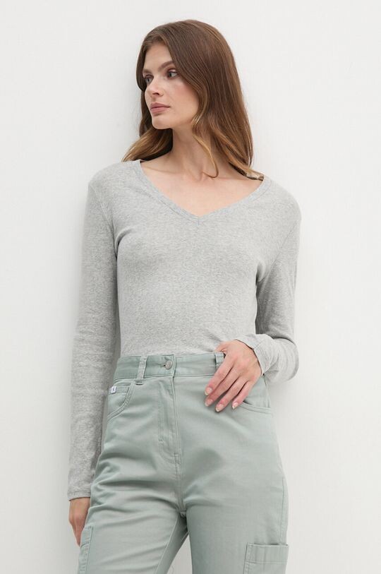 Хлопковая рубашка с длинным рукавом United Colors of Benetton, серый
Хлопковая рубашка с длинным рукавом United Colors of Benetton, серый