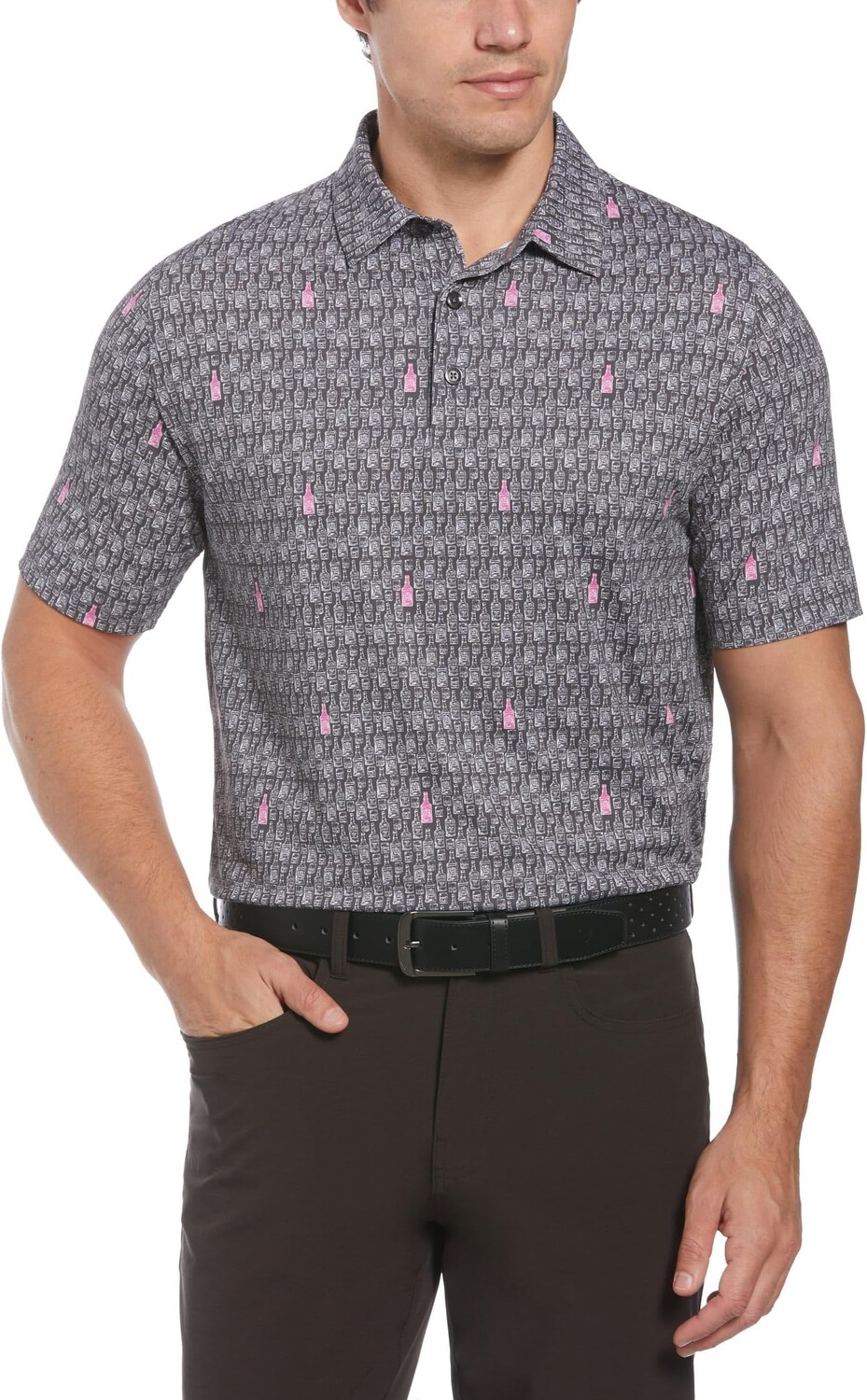 Поло Callaway All-Over Scotch Novelty Print Polo, цвет Asphalt 
Поло Callaway All-Over Scotch Novelty Print Polo, цвет Asphalt