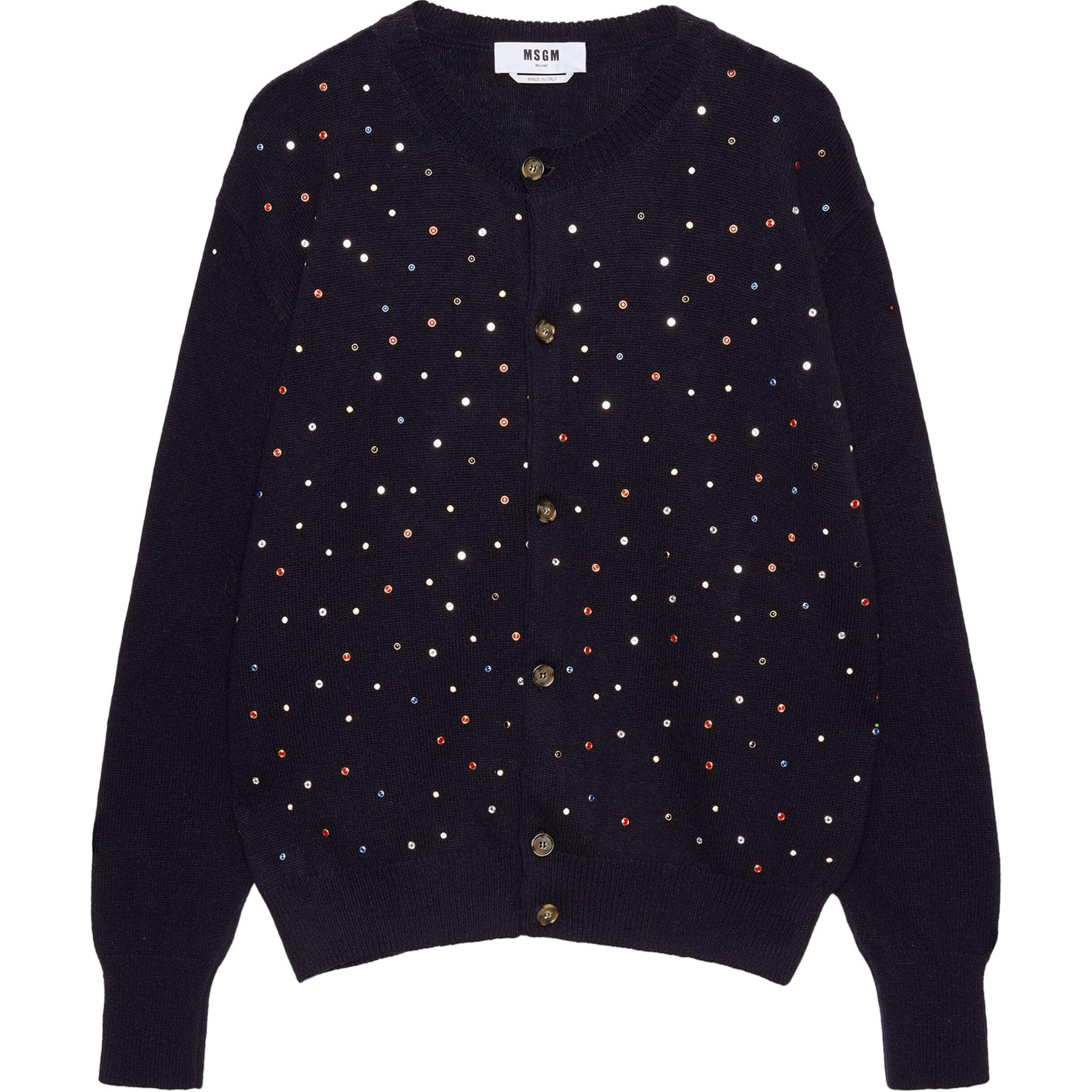 Кардиган, украшенный кристаллами Msgm, черный
Кардиган, украшенный кристаллами Msgm, черный