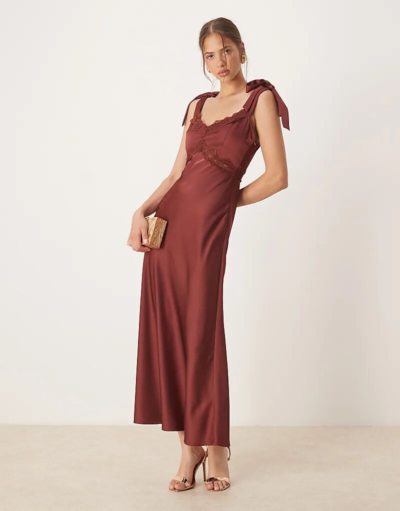 Платье Maya Strappy из атласа мидакси коричневого цвета
Платье Maya Strappy из атласа мидакси коричневого цвета