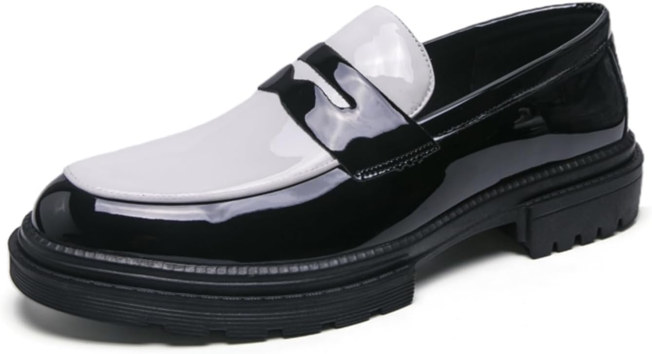 Мужские лоферы с платформой из лакированной кожи Yrzhgdl, белый/черный
Мужские лоферы с платформой из лакированной кожи Yrzhgdl, белый/черный