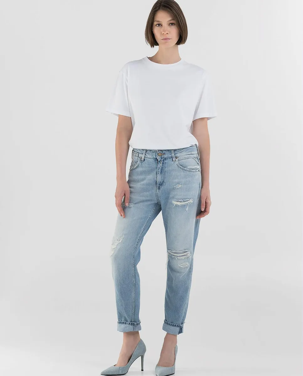 Женские джинсы бойфренды с карманами Replay, голубой
Женские джинсы бойфренды с карманами Replay, голубой