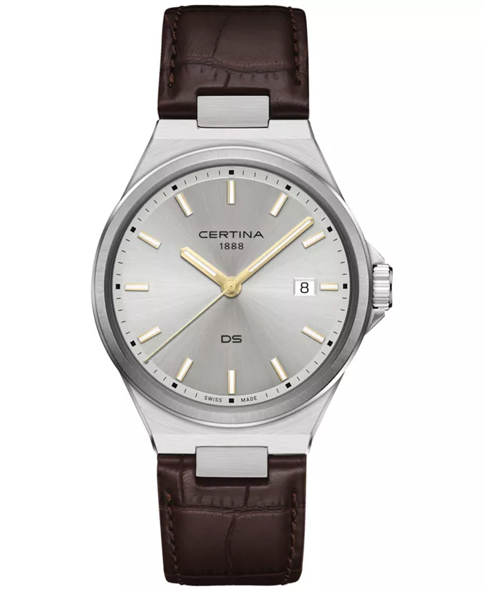 Мужские наручные часы Swiss DS-7 с коричневым кожаным ремешком, 39 мм Certina
Мужские наручные часы Swiss DS-7 с коричневым кожаным ремешком, 39 мм Certina