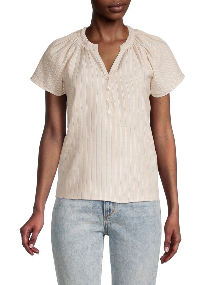 Полосатый топ на пуговицах Heroes & Dreamers, цвет Tan Black
Полосатый топ на пуговицах Heroes & Dreamers, цвет Tan Black