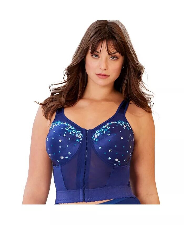 Удлиненный бюстгальтер больших размеров с вышивкой спереди и закрытием спереди Comfort Choice, синий
Удлиненный бюстгальтер больших размеров с вышивкой спереди и закрытием спереди Comfort Choice, синий