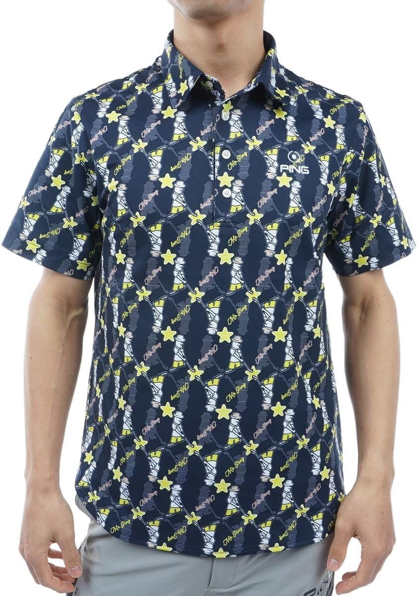 Мужская рубашка-поло с коротким рукавом (принт Mr. PING по всей поверхности, эластичная ткань) / для гольфа / 621-4160207 Ping Apparel, темно-синий
Мужская рубашка-поло с коротким рукавом (принт Mr. PING по всей поверхности, эластичная ткань) / для гольфа / 621-4160207 Ping Apparel, темно-синий