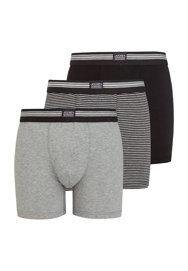 Боксеры-Шорты 3 пары эластичные Jockey, мультиколор 
Боксеры-Шорты 3 пары эластичные Jockey, мультиколор