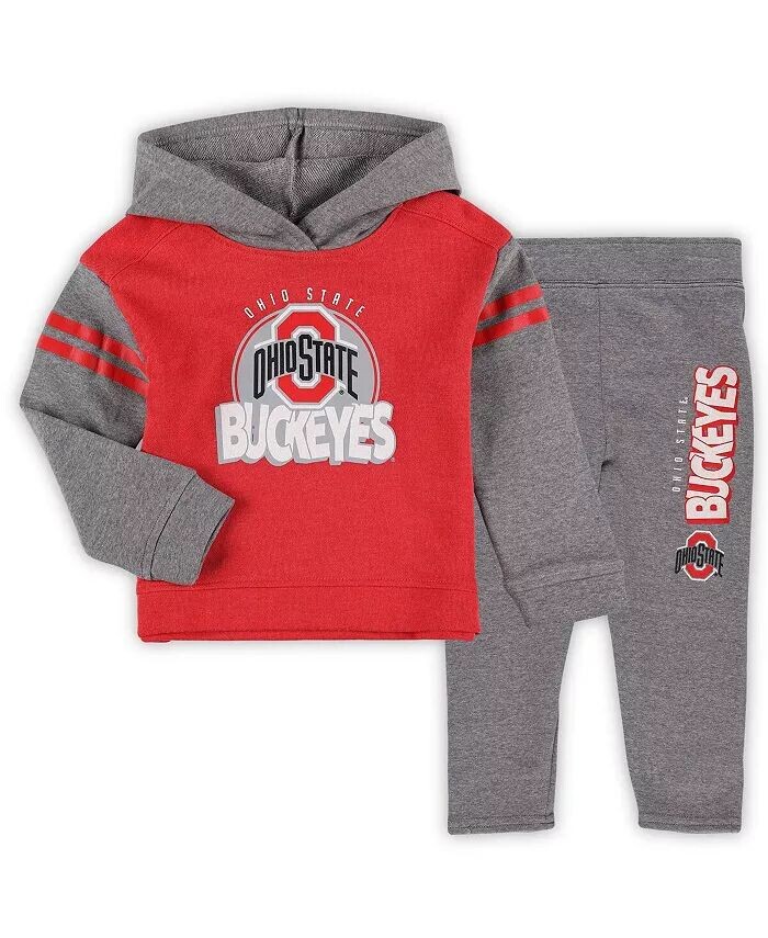 Комплект из свитера с капюшоном и леггинсов для девочек Ohio State Buckeyes Clubhouse Outerstuff
Комплект из свитера с капюшоном и леггинсов для девочек Ohio State Buckeyes Clubhouse Outerstuff