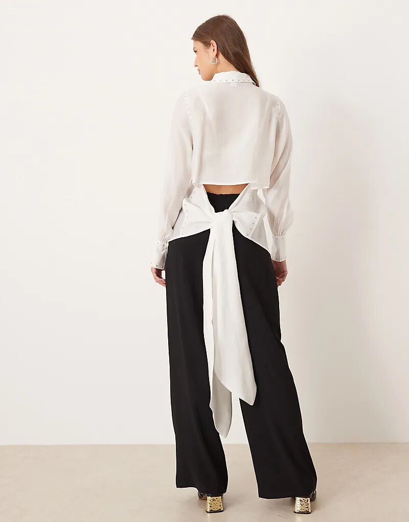 Рубашка Never Fully Dressed с завязкой сзади, белая
Рубашка Never Fully Dressed с завязкой сзади, белая