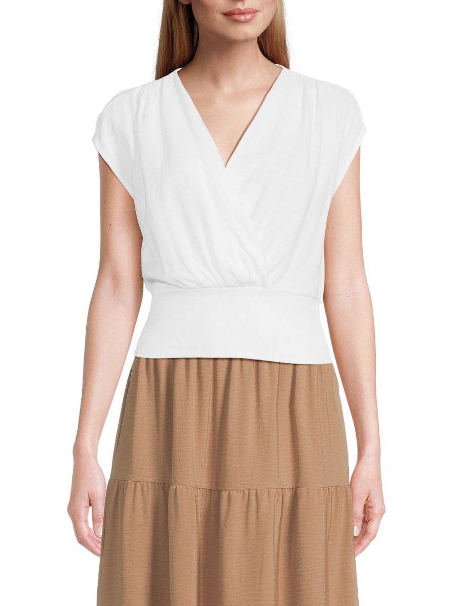 Топ с присборенным подолом Renee C., белый
Топ с присборенным подолом Renee C., белый