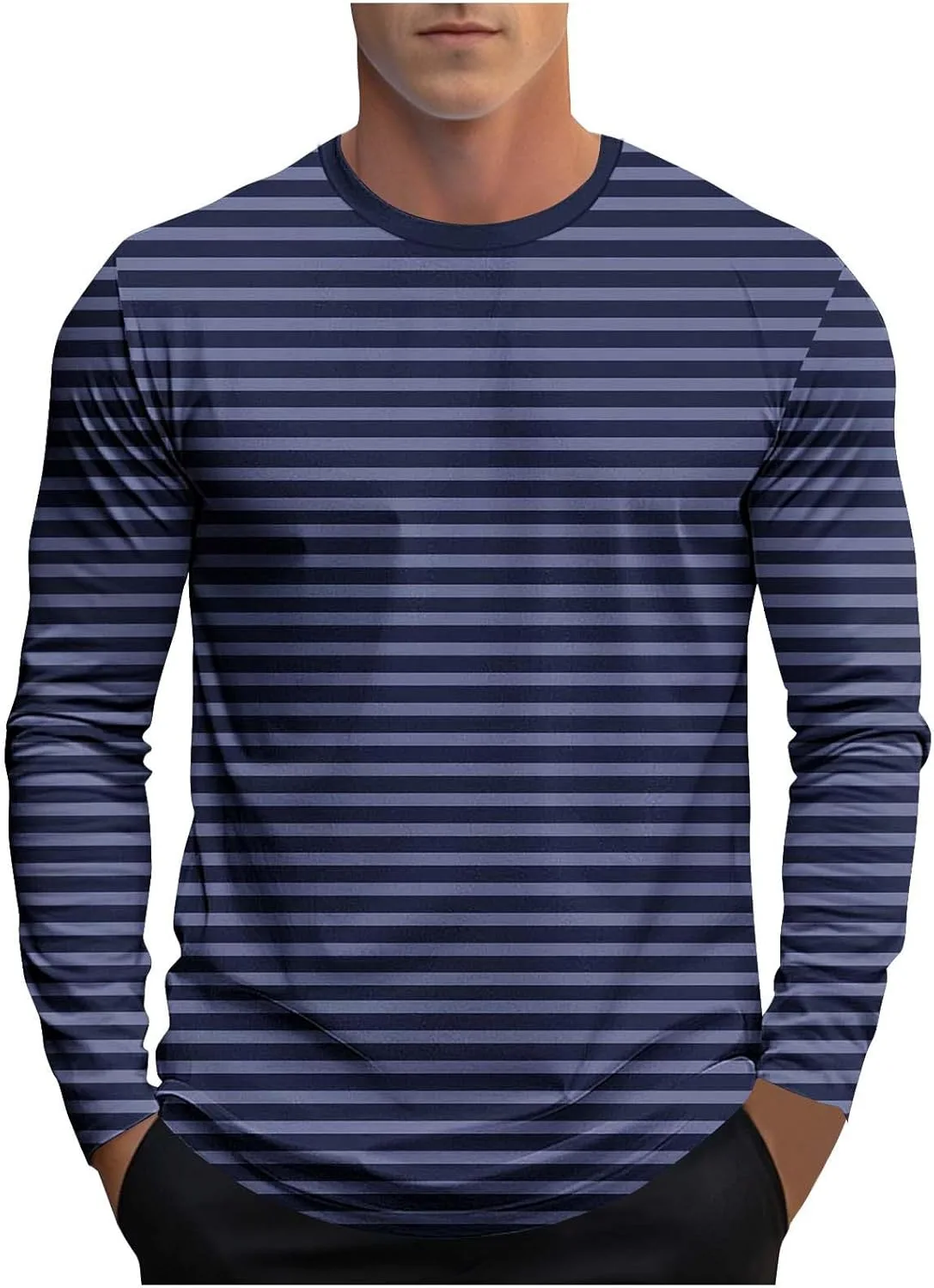 Мужская повседневная футболка с длинным рукавом в полоску Xiaojmake
Мужская повседневная футболка с длинным рукавом в полоску Xiaojmake