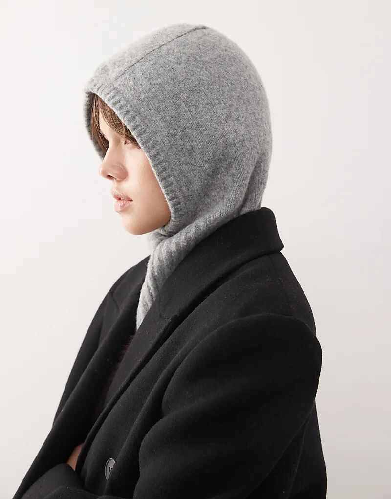 Вязаная балаклава с капюшоном Weekday серого меланжа
Вязаная балаклава с капюшоном Weekday серого меланжа