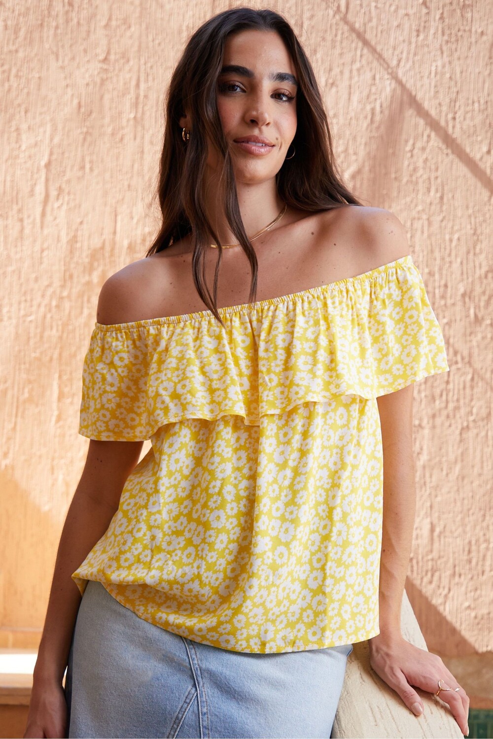 Топ с вырезом «бардо» и рукавами с открытыми плечами Threadbare, желтый
Топ с вырезом «бардо» и рукавами с открытыми плечами Threadbare, желтый