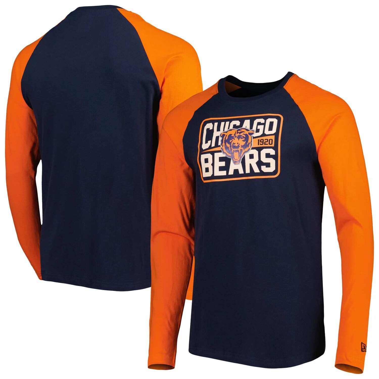 Мужская футболка New Era Navy Chicago Bears Current с длинным рукавом реглан
Мужская футболка New Era Navy Chicago Bears Current с длинным рукавом реглан