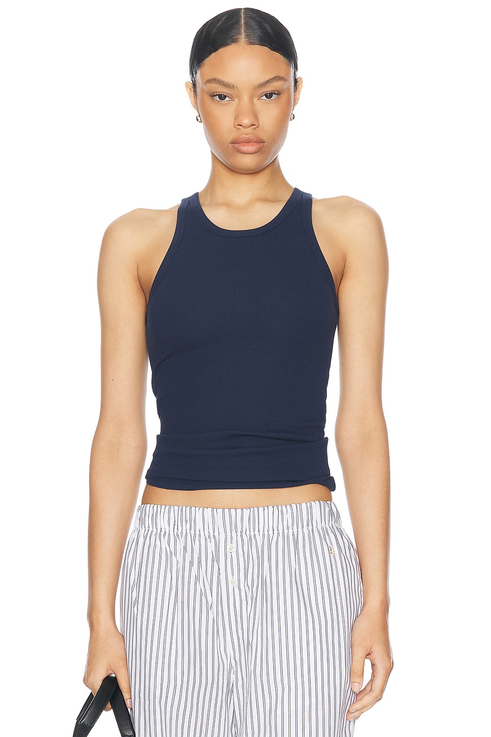 Облегающая майка с высоким воротником Eterne, темно-синий
Облегающая майка с высоким воротником Eterne, темно-синий