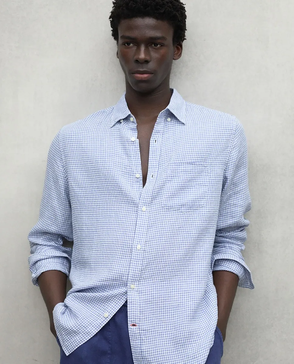 Мужская клетчатая рубашка с длинными рукавами и нагрудным карманом Ecoalf, синий
Мужская клетчатая рубашка с длинными рукавами и нагрудным карманом Ecoalf, синий