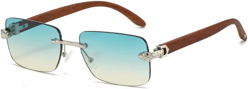 Солнцезащитные очки для женщин и мужчин в стиле ретро, без оправы, с прозрачными линзами с градиентом цвета «океан», модные, с защитой от УФ-излучения UV400 TVTBBVV, Green Tea Gradient
Солнцезащитные очки для женщин и мужчин в стиле ретро, без оправы, с прозрачными линзами с градиентом цвета «океан», модные, с защитой от УФ-излучения UV400 TVTBBVV, Green Tea Gradient