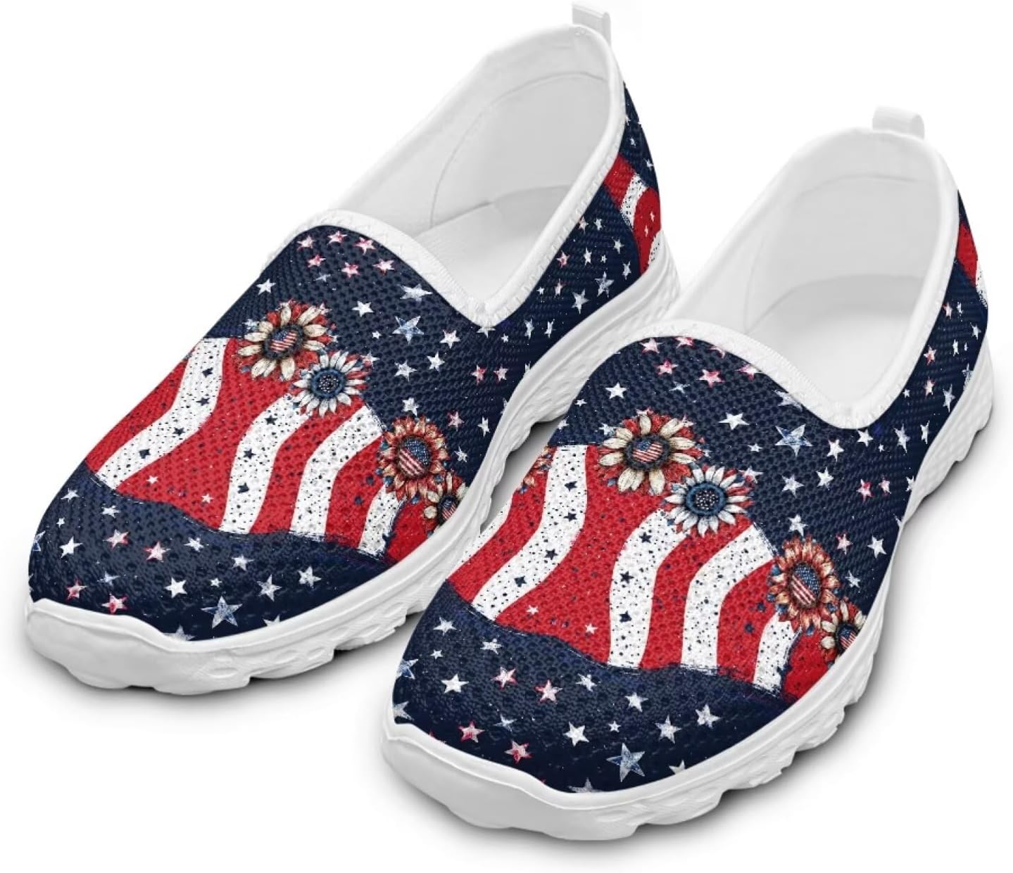 Кроссовки Jeiento с американским флагом для женщин и мужчин, кеды для Дня независимости, сетчатые спортивные кроссовки, низкие плоские кроссовки для путешествий, American Flag Patriotic Sunflowers
Кроссовки Jeiento с американским флагом для женщин и мужчин, кеды для Дня независимости, сетчатые спортивные кроссовки, низкие плоские кроссовки для путешествий, American Flag Patriotic Sunflowers