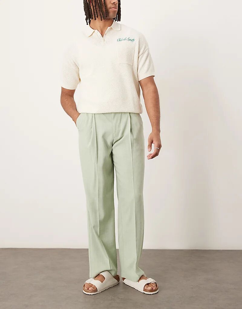 Широкие брюки ASOS DESIGN с микротекстурой светло-зеленого цвета
Широкие брюки ASOS DESIGN с микротекстурой светло-зеленого цвета