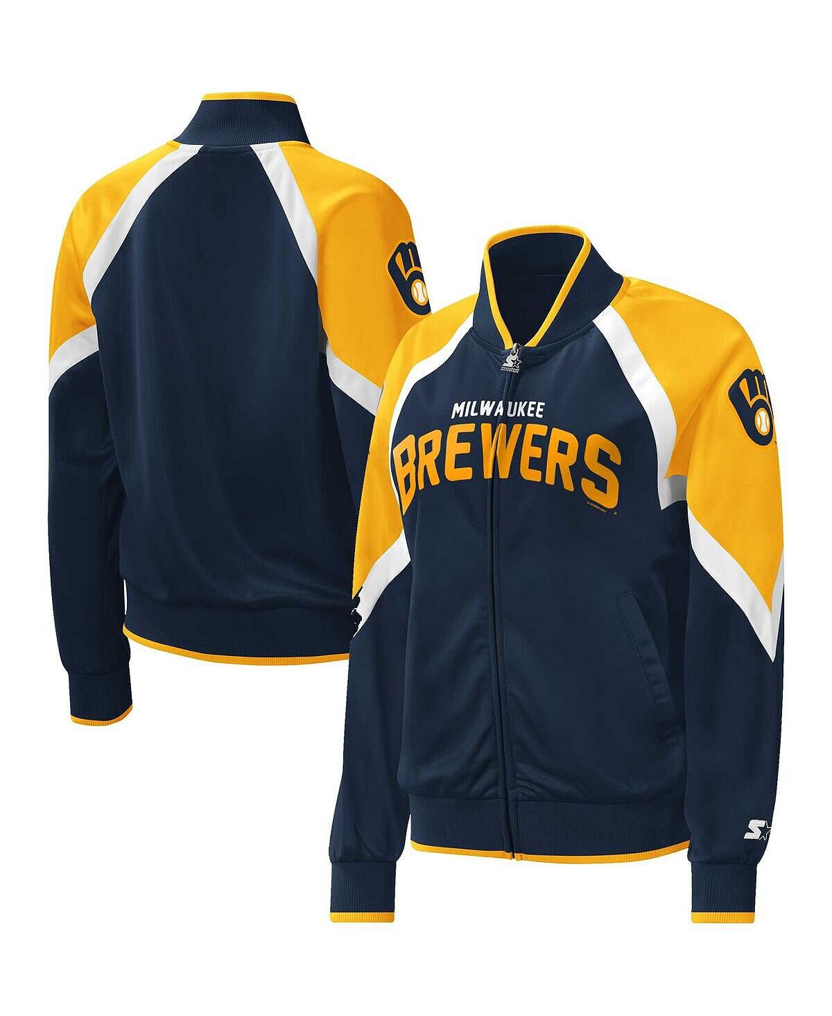 Женская темно-синяя спортивная куртка с молнией во всю длину и реглан Milwaukee Brewers Touchdown Starter, темно-синий
Женская темно-синяя спортивная куртка с молнией во всю длину и реглан Milwaukee Brewers Touchdown Starter, темно-синий