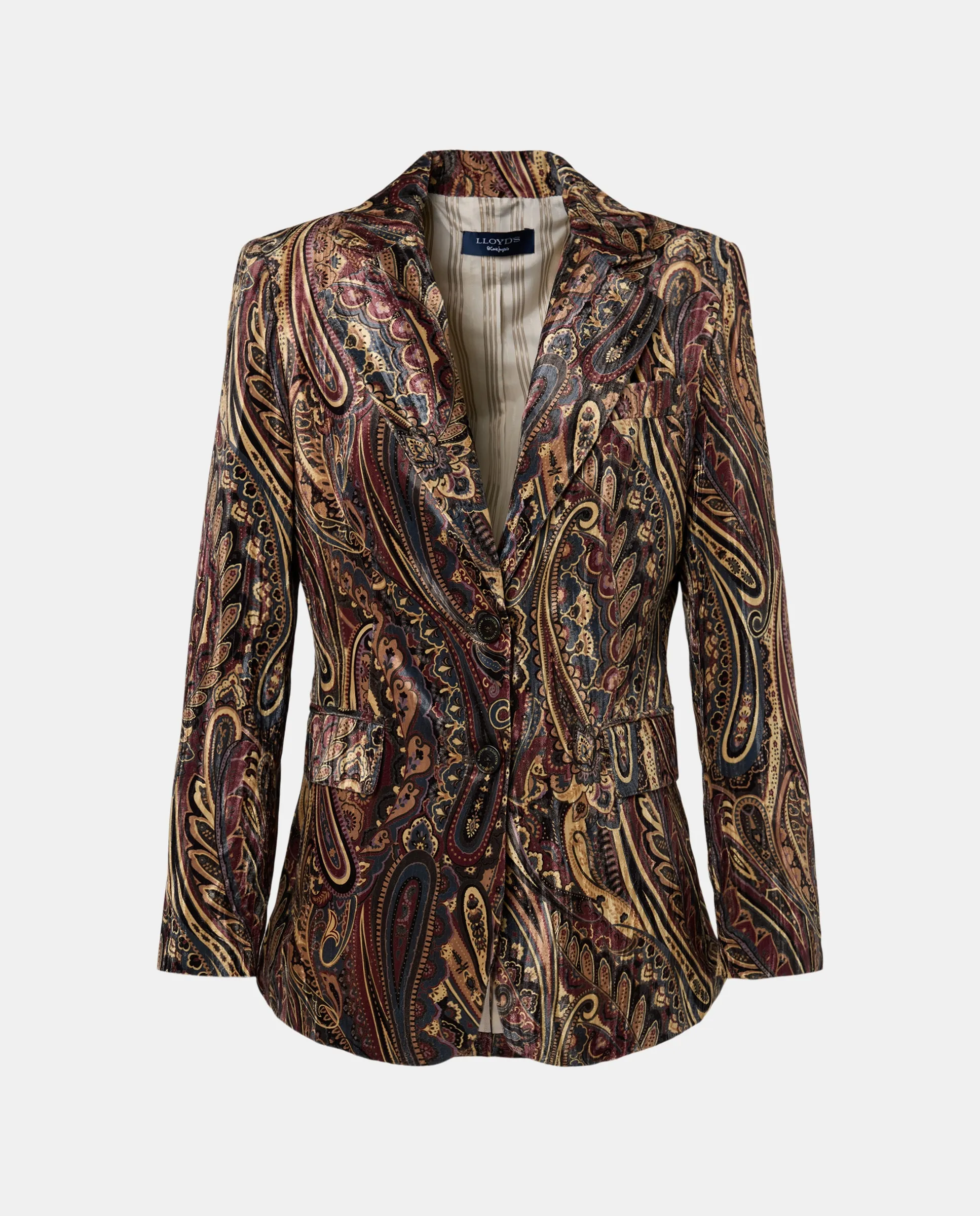 Женский блейзер из бархата с принтом Lloyd'S, песочный
Женский блейзер из бархата с принтом Lloyd'S, песочный