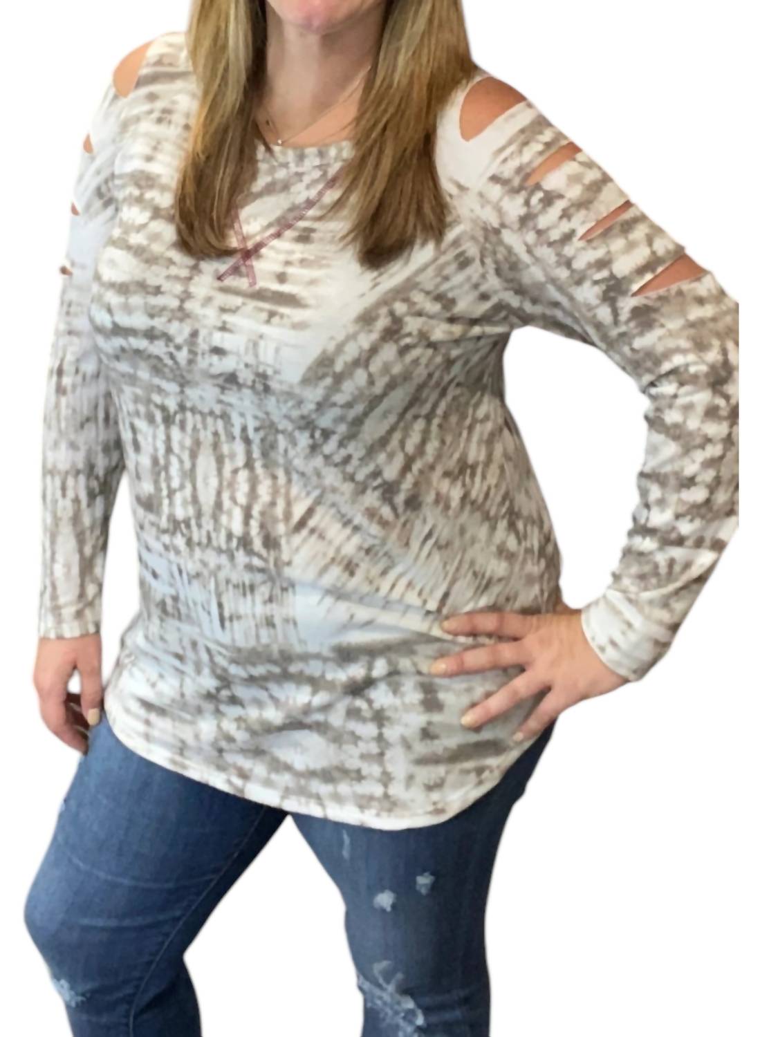 Вырезной нейтральный топ серого цвета honeyme
Вырезной нейтральный топ серого цвета honeyme