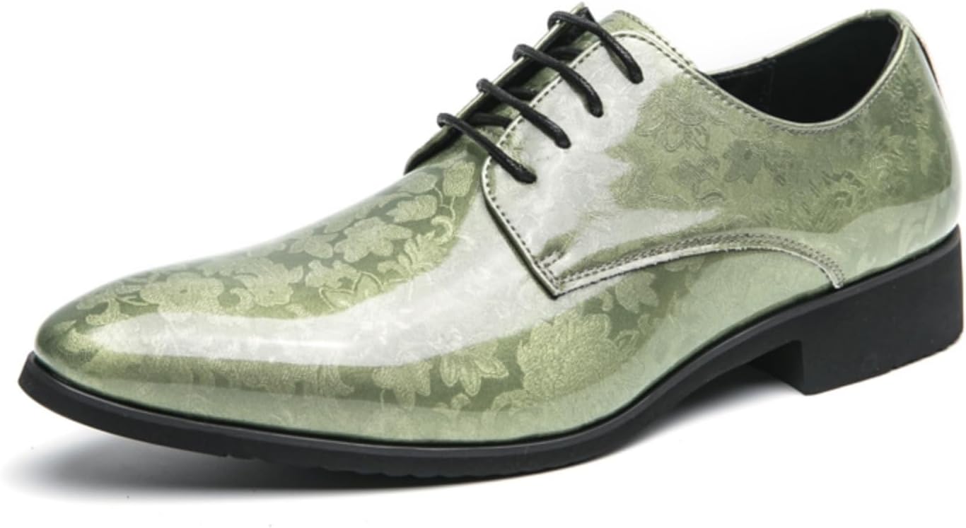 Мужские ретро туфли Oxfords из лакированной кожи с принтом, шнуровкой, низким верхом, заостренным носком, с нескользящей подошвой и массивным каблуком, повседневные туфли Dreby для официальных мероприятий, бизнеса и свадеб Boaobaihuo, зеленый
Мужские ретро туфли Oxfords из лакированной кожи с принтом, шнуровкой, низким верхом, заостренным носком, с нескользящей подошвой и массивным каблуком, повседневные туфли Dreby для официальных мероприятий, бизнеса и свадеб Boaobaihuo, зеленый