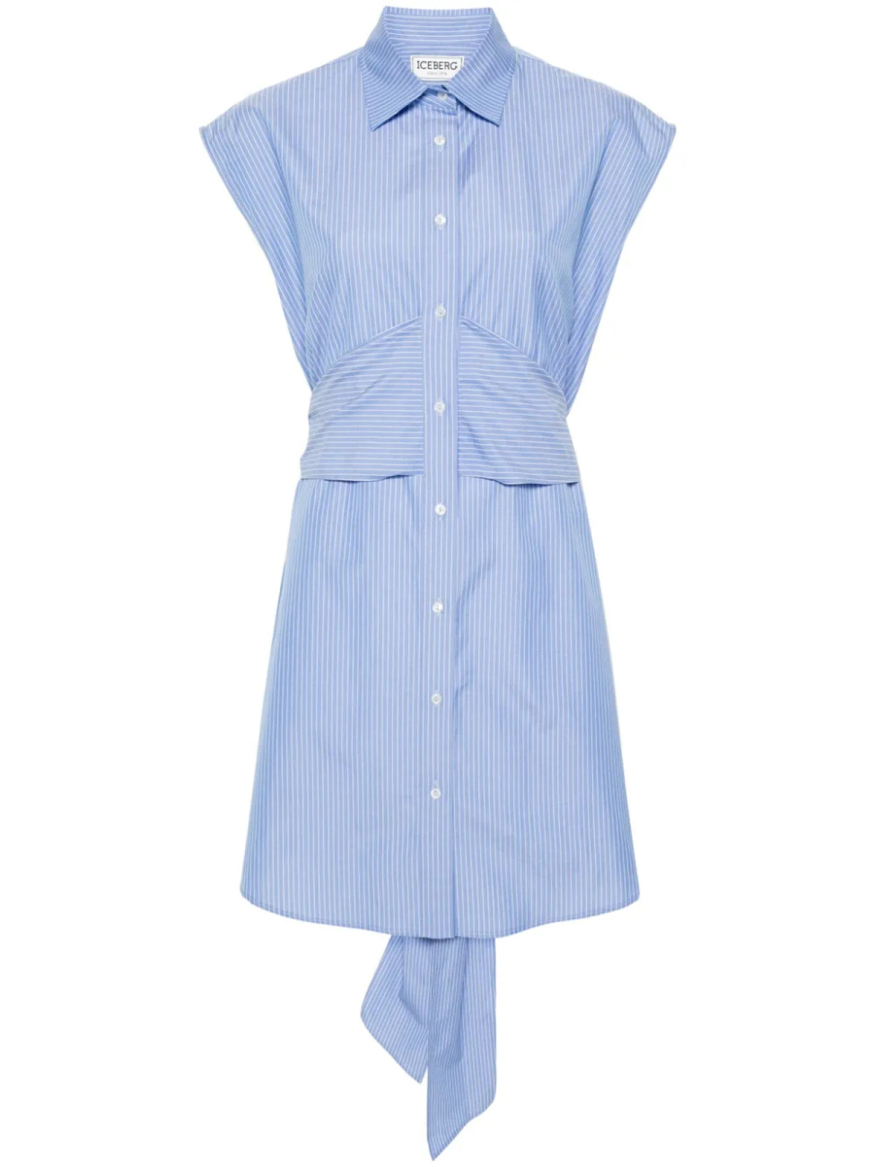 Iceberg поплиновое платье мини в полоску, синий
Iceberg поплиновое платье мини в полоску, синий