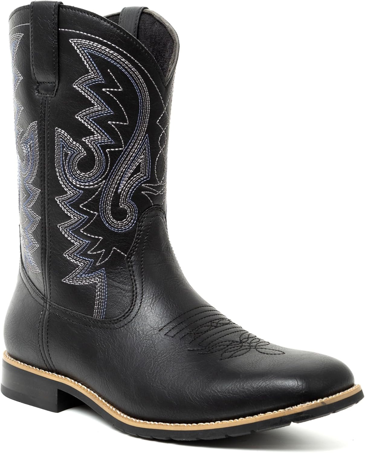 Мужские ковбойские сапоги Metrocharm Western-02 с вышивкой, квадратный носок, средняя голень, черный
Мужские ковбойские сапоги Metrocharm Western-02 с вышивкой, квадратный носок, средняя голень, черный