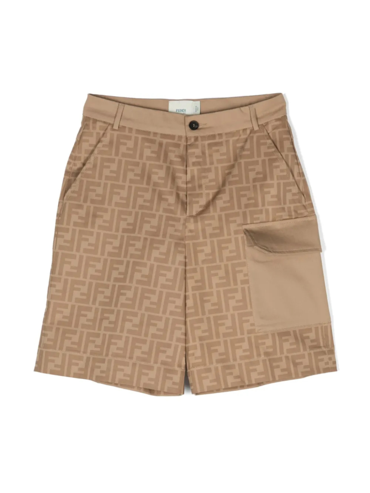 Шорты карго с узором FF Fendi Kids, коричневый
Шорты карго с узором FF Fendi Kids, коричневый