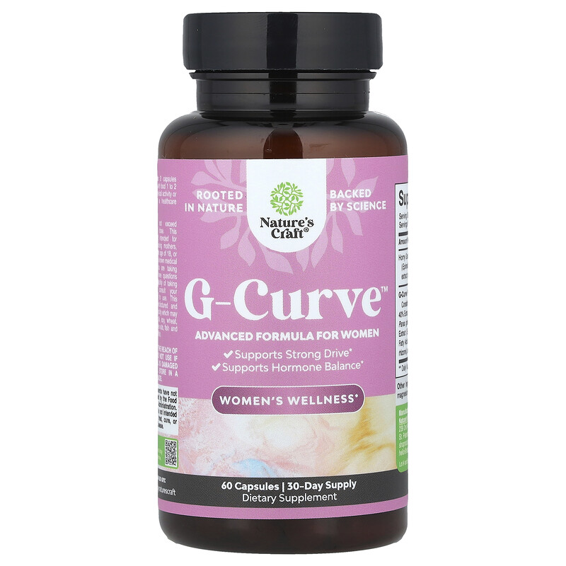 Nature's Craft, Women's Wellness, G-Curve , 364 мг, 60 капсул
Nature's Craft, Women's Wellness, G-Curve , 364 мг, 60 капсул