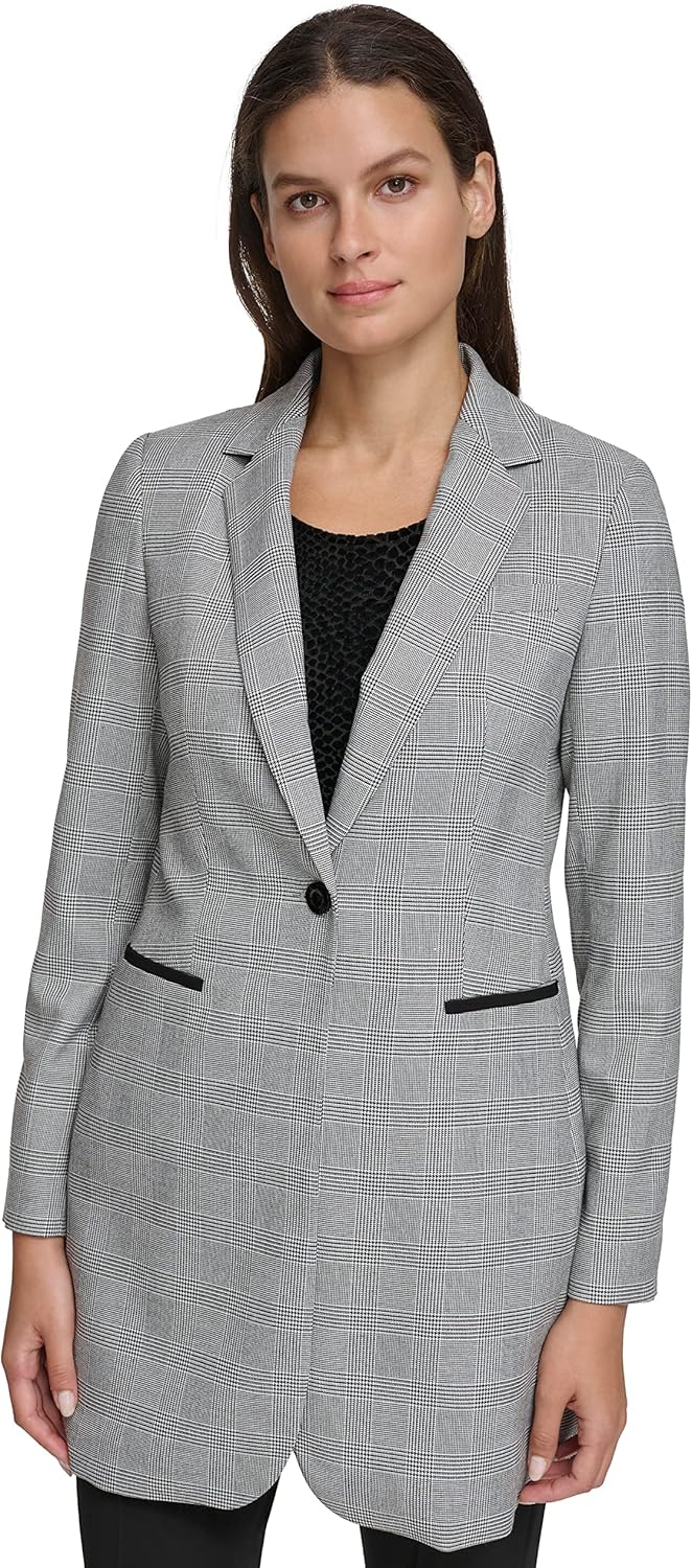 Женский длинный клетчатый приталенный блейзер Tommy Hilfiger на одной пуговице, Black/Ivory Multi
Женский длинный клетчатый приталенный блейзер Tommy Hilfiger на одной пуговице, Black/Ivory Multi