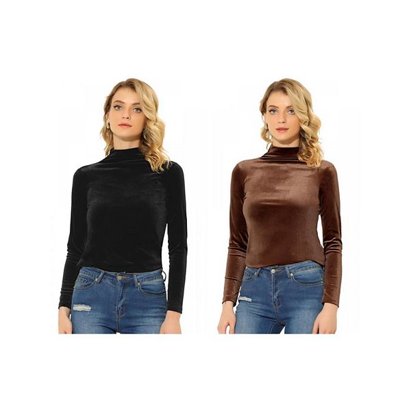 2 упаковки женской водолазки из велюра с длинным рукавом Inspire Chic, Black Caramel
2 упаковки женской водолазки из велюра с длинным рукавом Inspire Chic, Black Caramel