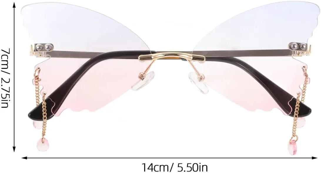 Солнцезащитные очки в форме бабочки для женщин, сине-розовые линзы, без оправы, модные очки для вечеринок, летнего отдыха на пляже и фотосессий HEALEEP, Multi
Солнцезащитные очки в форме бабочки для женщин, сине-розовые линзы, без оправы, модные очки для вечеринок, летнего отдыха на пляже и фотосессий HEALEEP, Multi