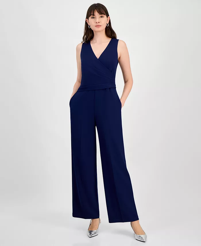 Женский комбинезон с запахом и плиссированной талией Anne Klein, синий
Женский комбинезон с запахом и плиссированной талией Anne Klein, синий