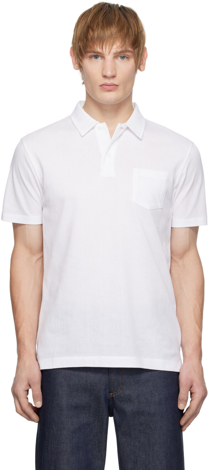 Ривьера Поло Sunspel, белый
Ривьера Поло Sunspel, белый