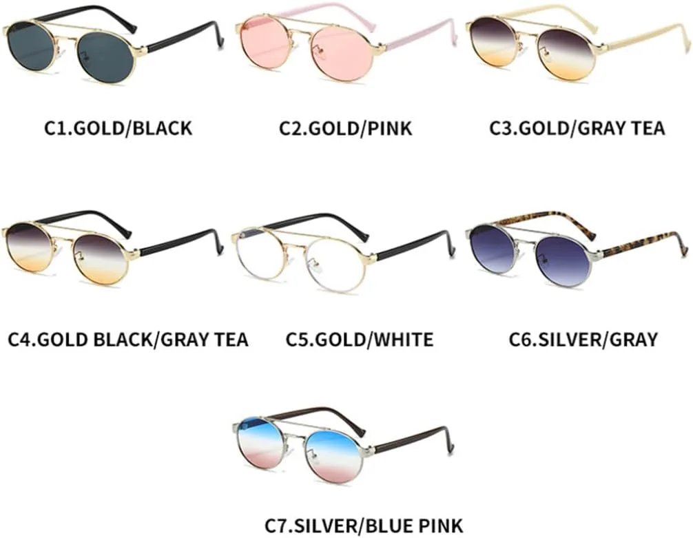 Модные ретро-солнцезащитные очки маленького овального размера для женщин и мужчин, металлические, с защитой от УФ-излучения UV400 TOIPASTN, Silver Blue Pink
Модные ретро-солнцезащитные очки маленького овального размера для женщин и мужчин, металлические, с защитой от УФ-излучения UV400 TOIPASTN, Silver Blue Pink