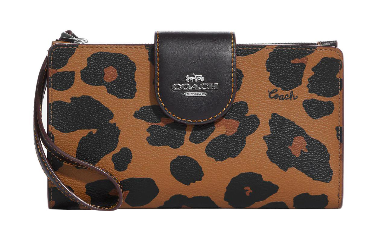 Кошелек Tech Wallet из лакированного холста с гладкой кожаной сумкой на запястье для карт, кошелек женский светло-седловидного цвета COACH
Кошелек Tech Wallet из лакированного холста с гладкой кожаной сумкой на запястье для карт, кошелек женский светло-седловидного цвета COACH