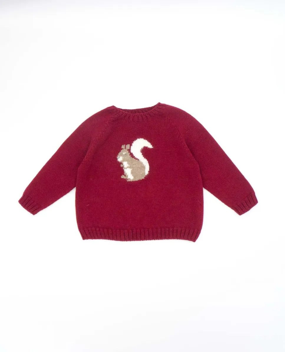 Бордовый свитер с жаккардовым узором в виде белки Fina Ejerique
Бордовый свитер с жаккардовым узором в виде белки Fina Ejerique